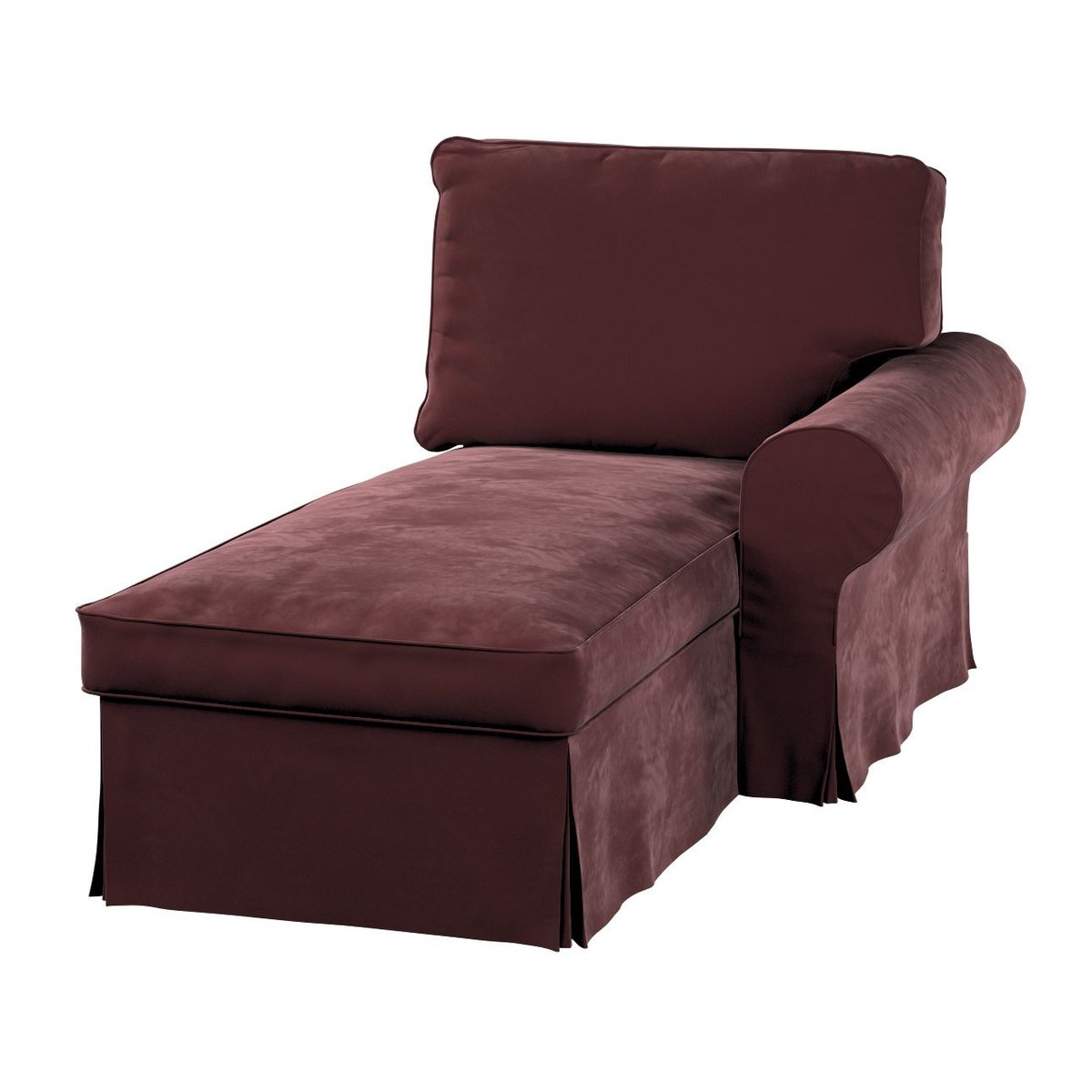 Dekoria Pokrowiec na szezlong Ektorp prawy bordowy 84 x 166 x 73 cm Velvet 641-704-26