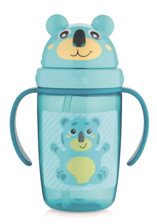 Canpol babies Kubek z rurką 400ml Hello Little 5O36BW 5O36BW SAM 1