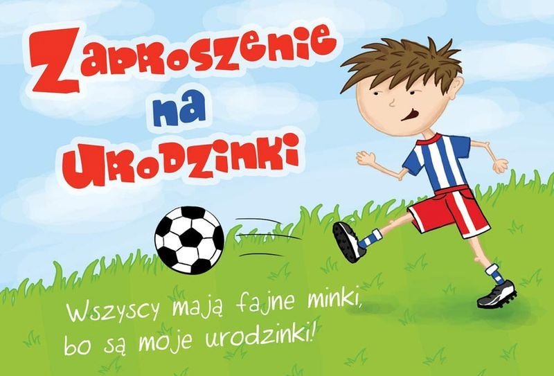 Kukartka Zaproszenie ZZ-019 Urodziny chłopiec (5 szt.)