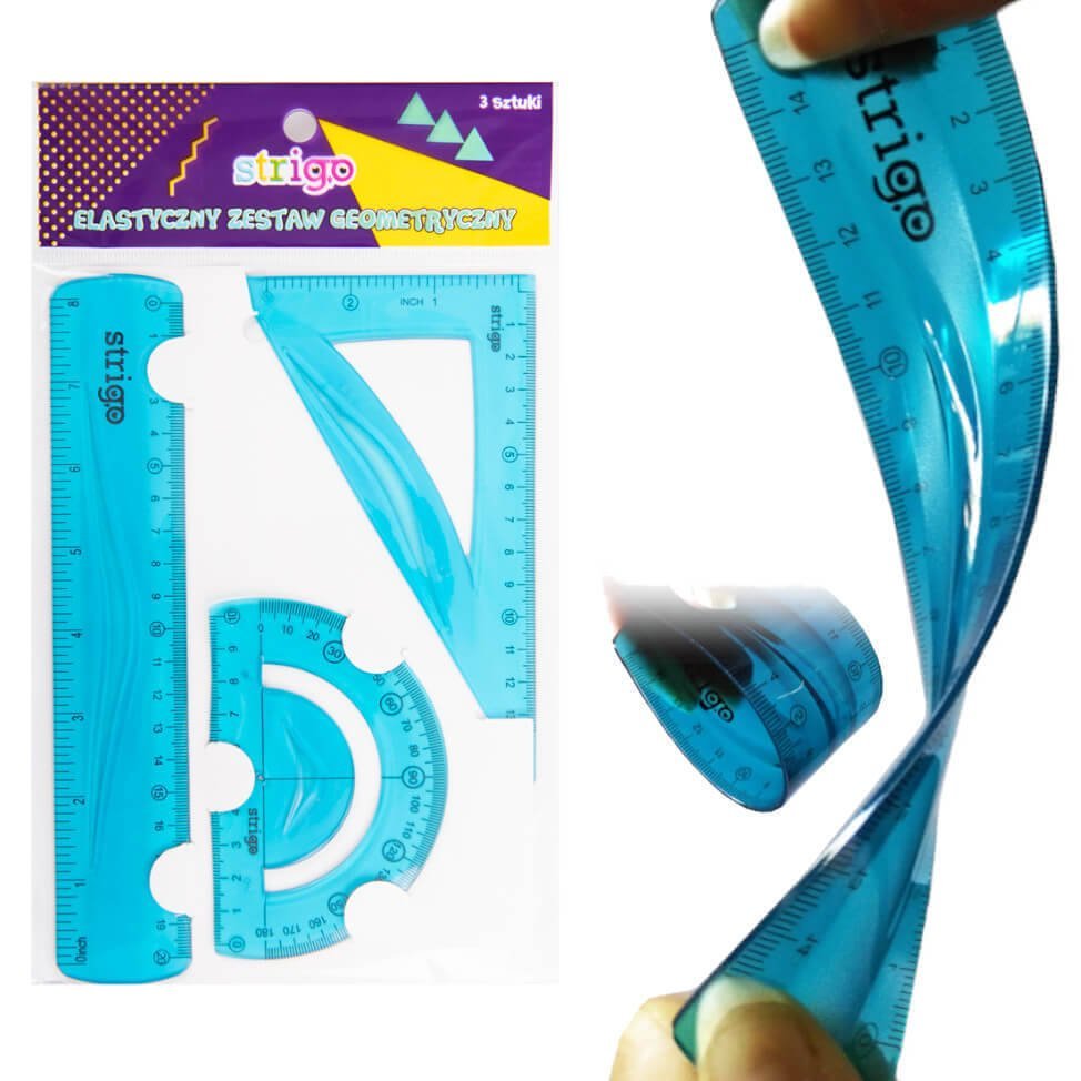 Strigo Zestaw geometryczny elastyczny niebieski STRIGO