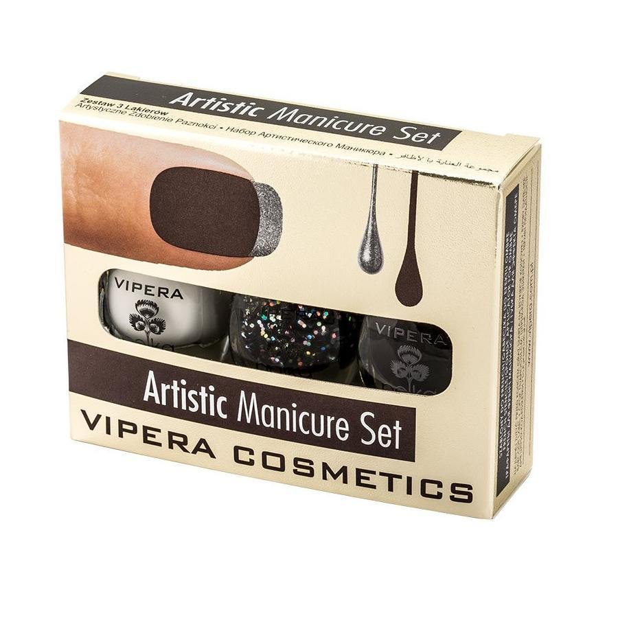 Vipera Artistic Manicure Set 03 Black & White 3x5.5ml