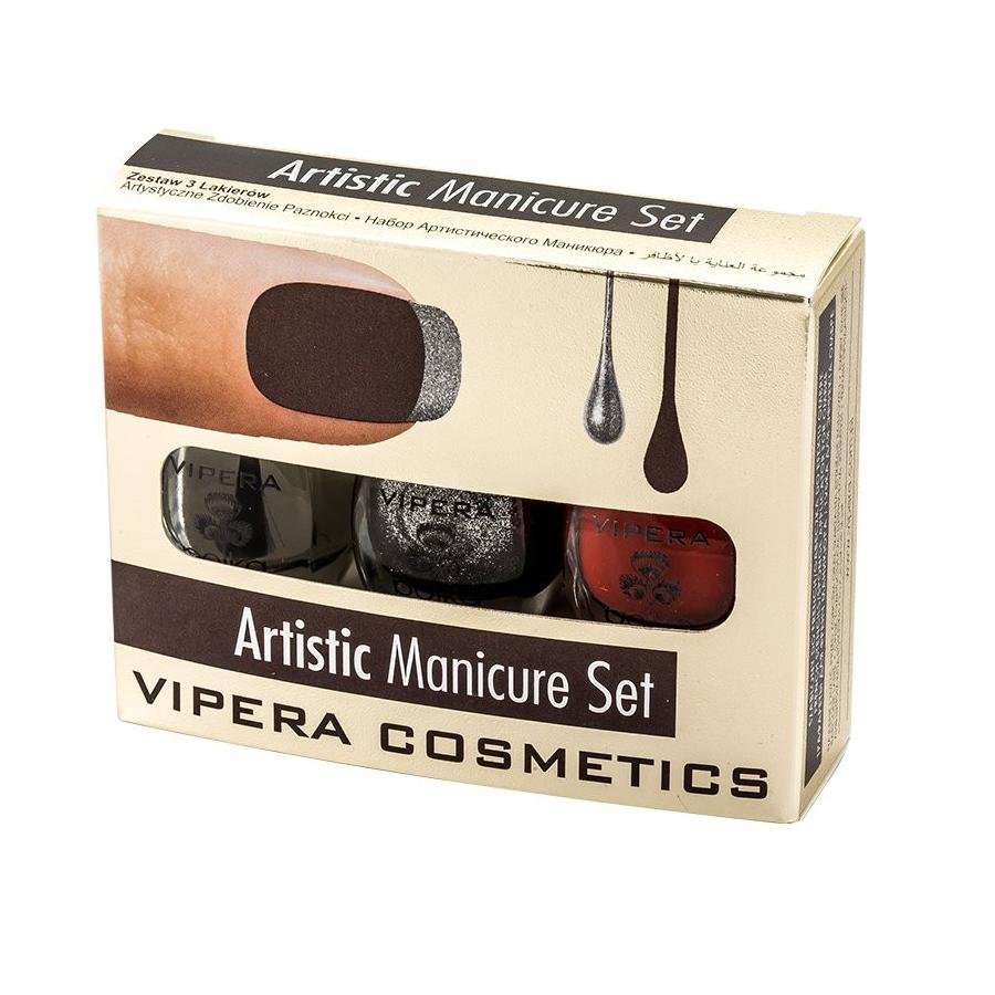 Vipera Artistic Manicure Set - Zestaw 3 lakierów-06 - DRACULA V573-06