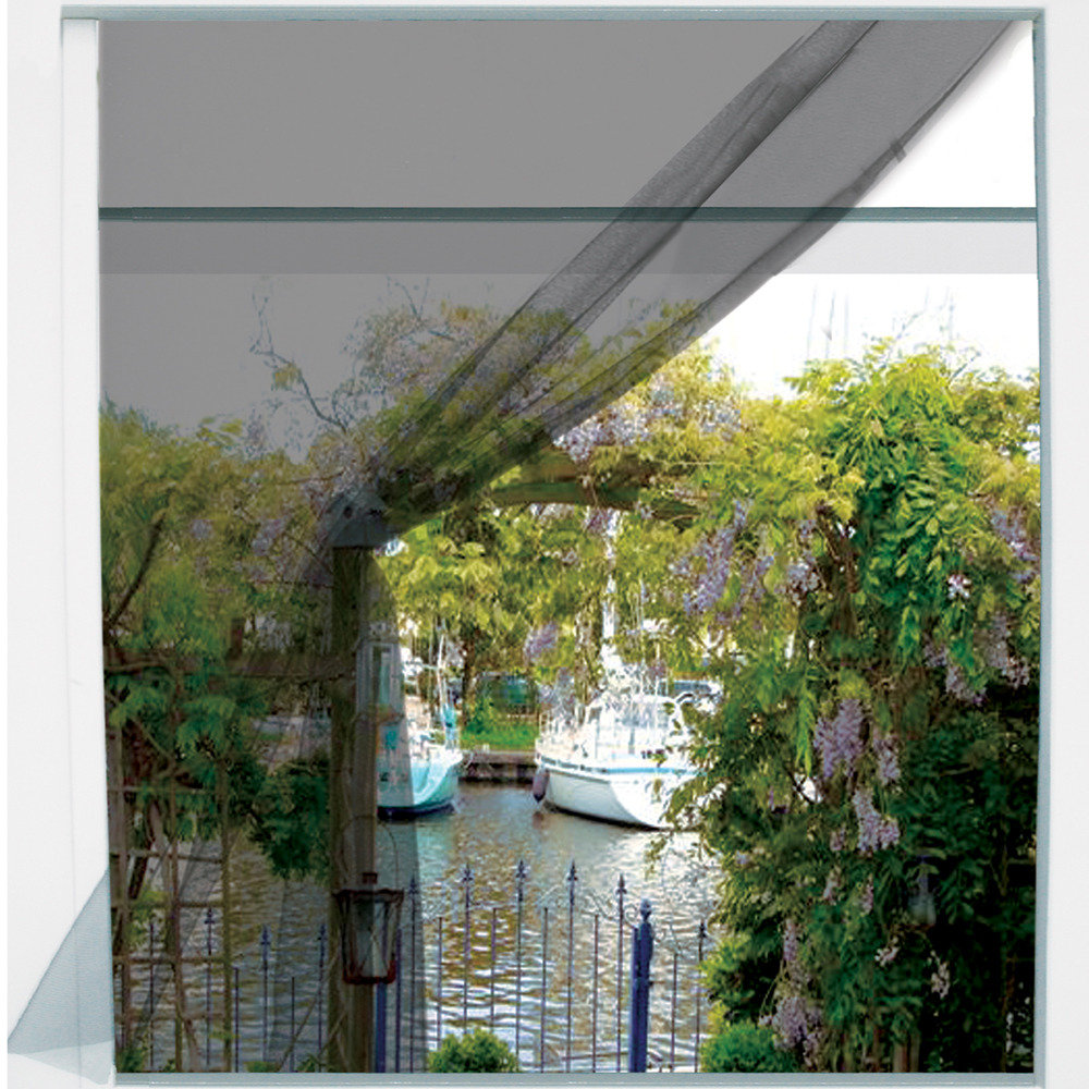 ProGarden Osłona okienna przeciw owadom moskitiera 130 x 150 cm kolor czarny Pro Garden B06Y2B7T8T