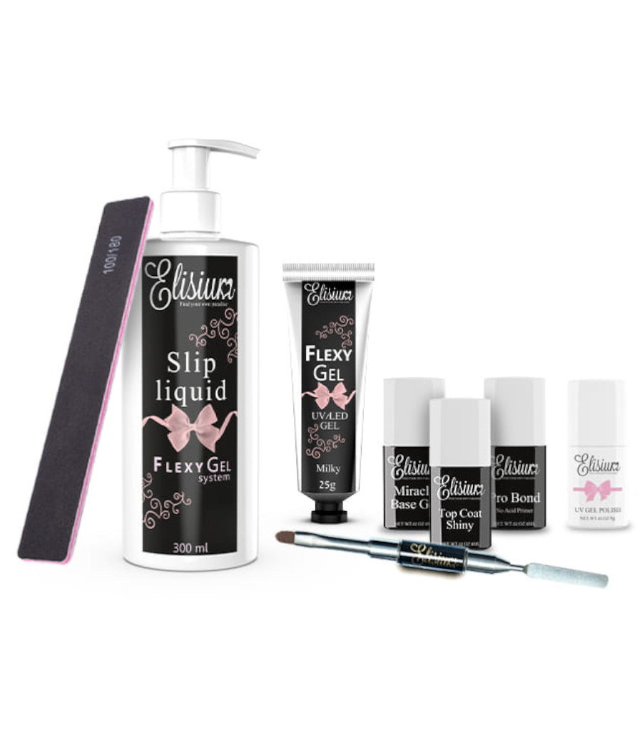 Zdjęcia - Zestaw do manicure Elisium - Complete FlexyGel System - Zestaw MAXI FlexyGel + GRATIS