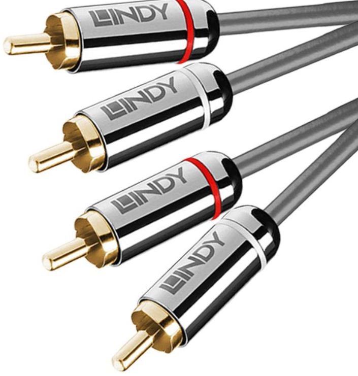 Lindy Cromo Line 35344 – Kabel 2x RCA - 2x RCA - 0,5m 0,5m ✦ SALON ✦ ZAPYTAJ O RABAT ✦ RATY 30x0%