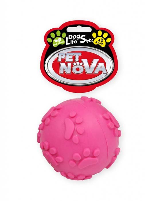 PET NOVA Pet Nova Piłka miętowa SoundBall z dźwiękiem różowa 6cm PPTN032