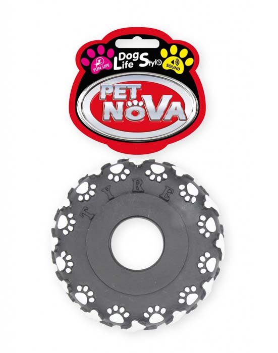 PET NOVA Pet Nova Opona gumowa w łapki Tire z dźwiękiem 11cm PPTN067