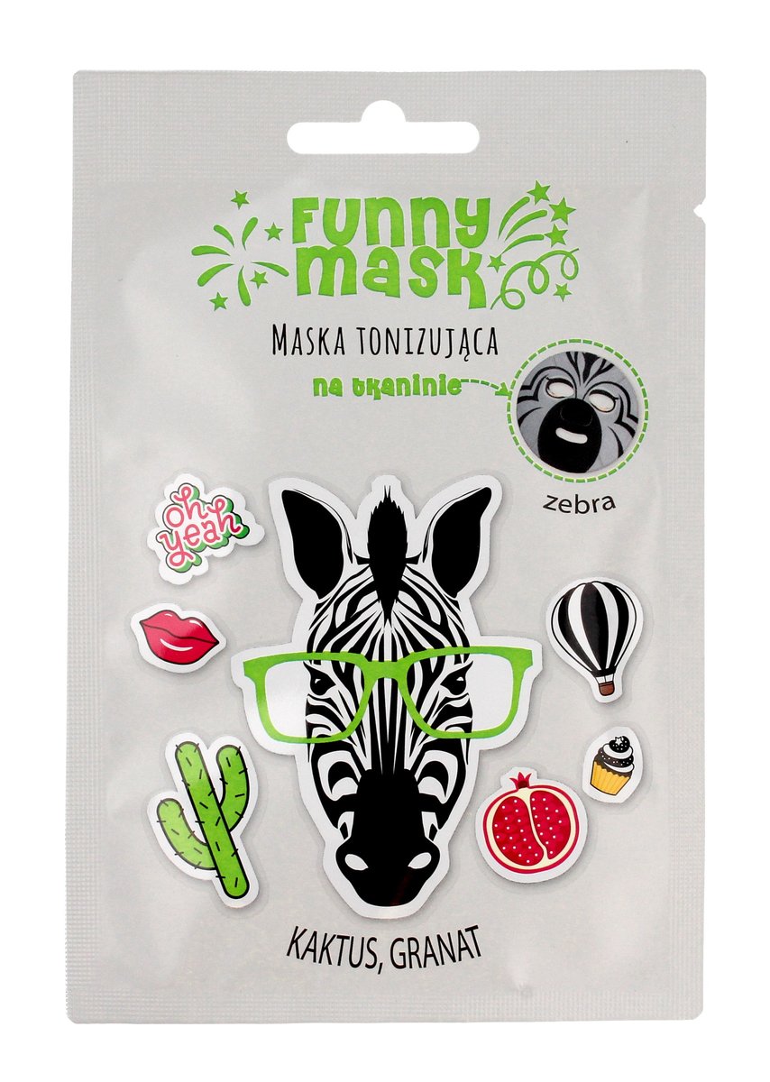 Marion Sp z o.o. Funny Mask maska nawilżająca na tkaninie Zebra