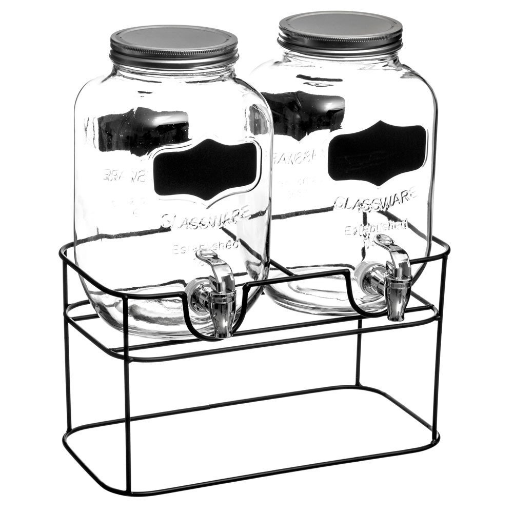 Secret de Gourmet Podwójny dystrybutor do napojów na stojaku 4L x 2 sztuki w komplecie B07B44SX5Q