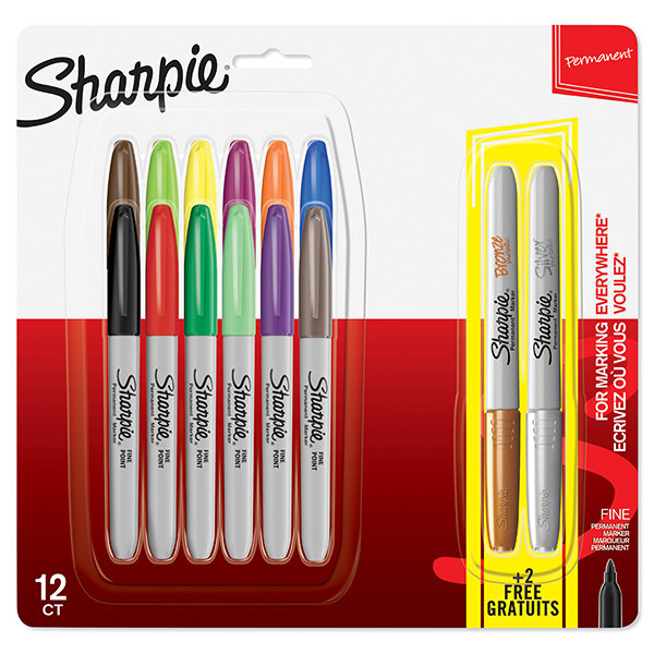 Sharpie Permanent Marker, delikatna koronka, sortowane kolorystycznie klasycznie-i metaliczne długopisów, 14 sztuk 2061126
