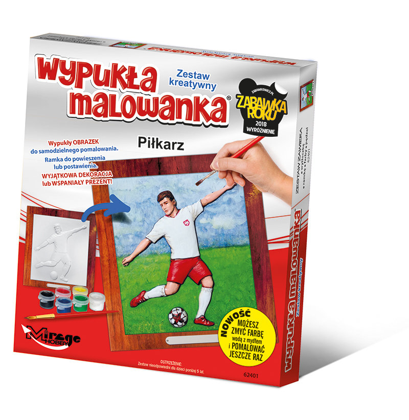 Wypukła malowanka Sport Piłkarz