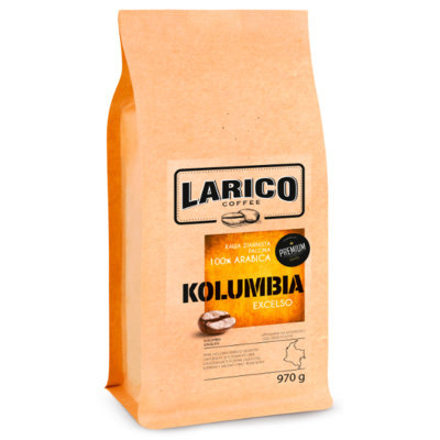 Larico Coffee Kawa ziarnista wypalana metodą tradycyjną Kolumbia Excelso 970 g