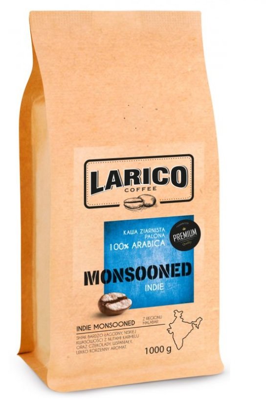 Larico Coffee Kawa ziarnista wypalana metodą tradycyjną Monsooned 1 kg