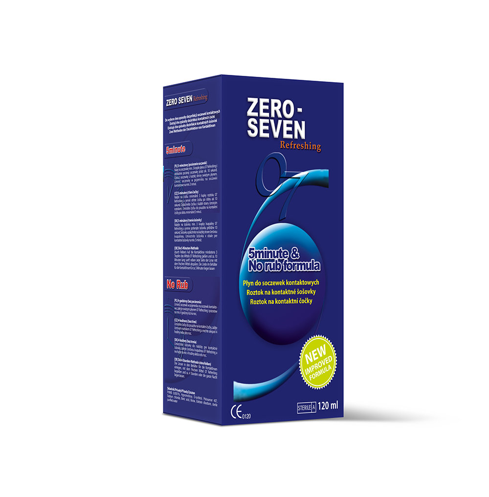 JM Prestige Zero-Seven Refreshing płyn do soczewek kontaktowych 120 ml