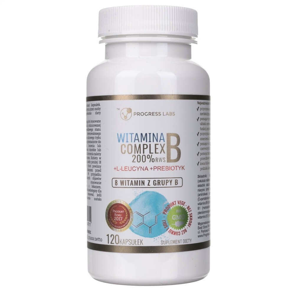 Zdjęcia - Witaminy i składniki mineralne Progress LABS Vitamin B Complex 200 RWS - 120caps 