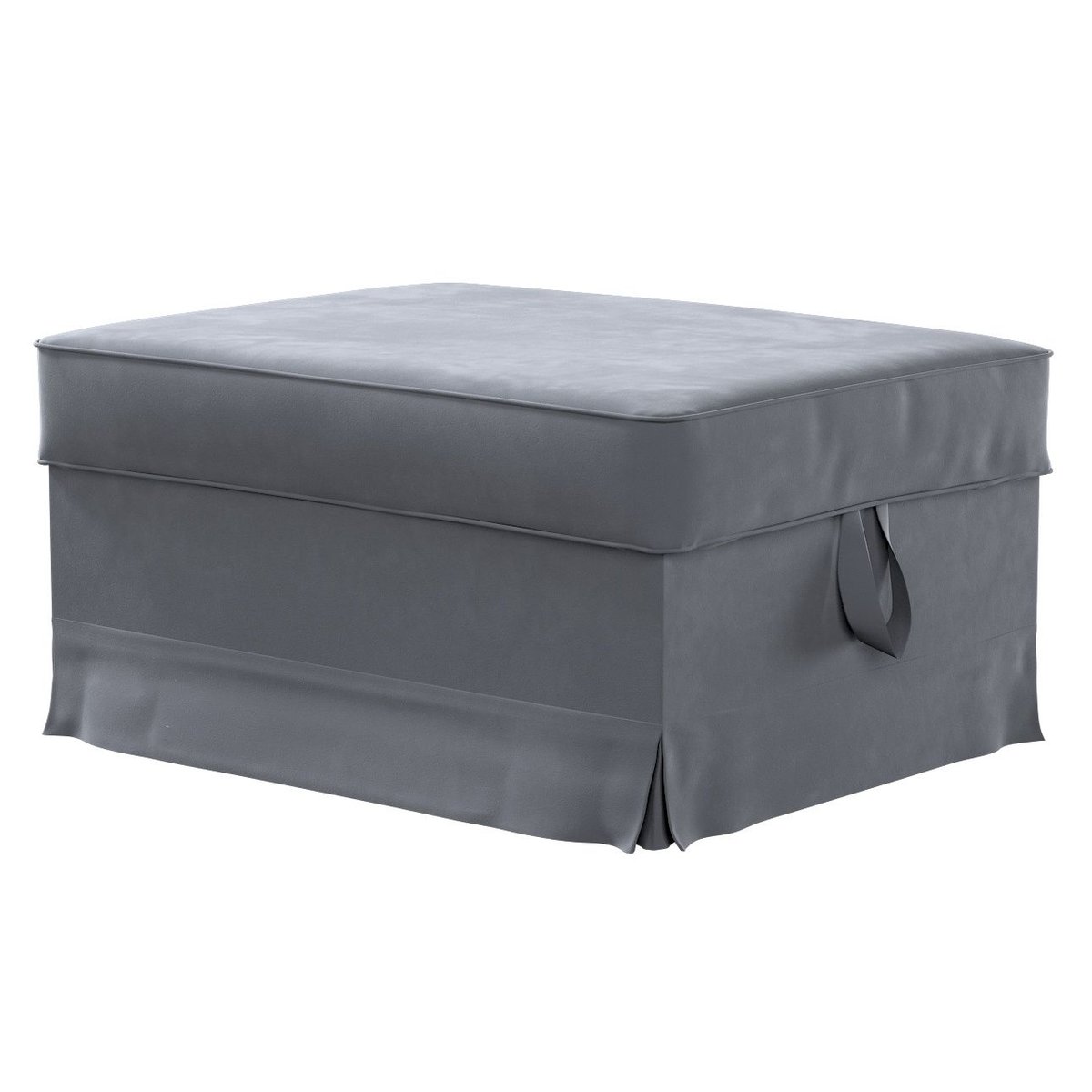 Dekoria Pokrowiec na podnóżek Ektorp Bromma grafitowy szary 60 x 79 x 42 cm Velvet 614-704-12