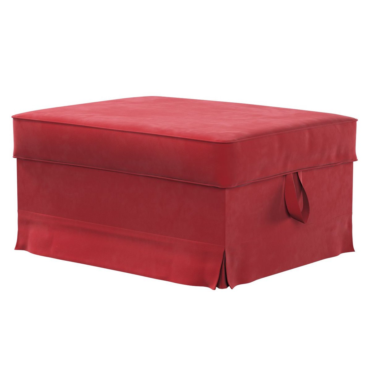 Dekoria Pokrowiec na podnóżek Ektorp Bromma intensywna czerwień 60 x 79 x 42 cm Velvet 614-704-15