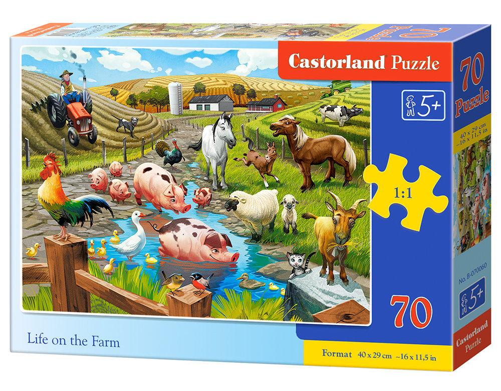 Castorland Puzzle 70 elementów. Życie na farmie
