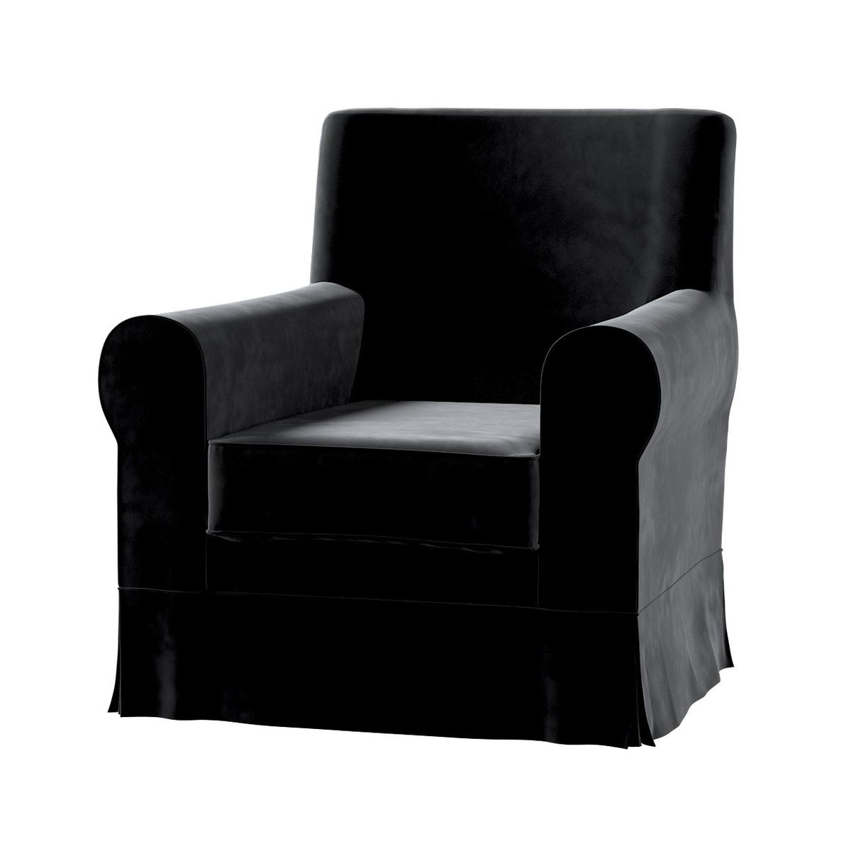 Dekoria Pokrowiec na fotel Ektorp Jennylund głęboka czerń 78 x 85 x 84 cm Velvet 613-704-17