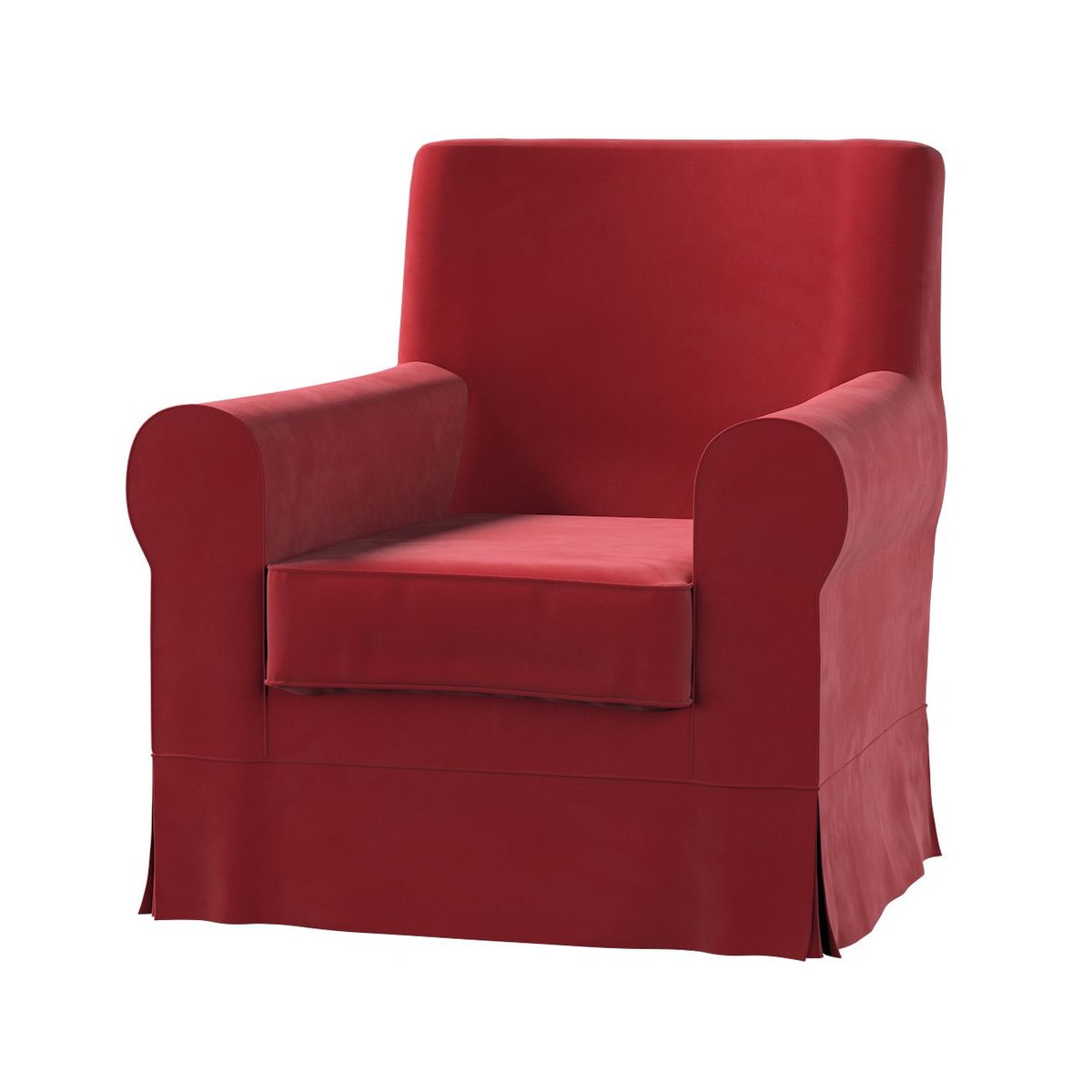 Dekoria Pokrowiec na fotel Ektorp Jennylund intensywna czerwień 78 x 85 x 84 cm Velvet 613-704-15