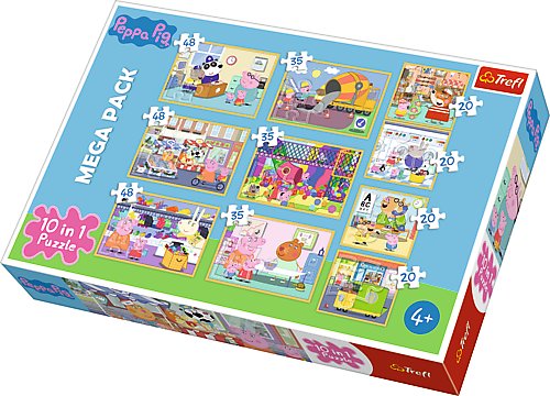 Trefl Puzzle Świnka Peppa Zestaw 10w1 90358 90358