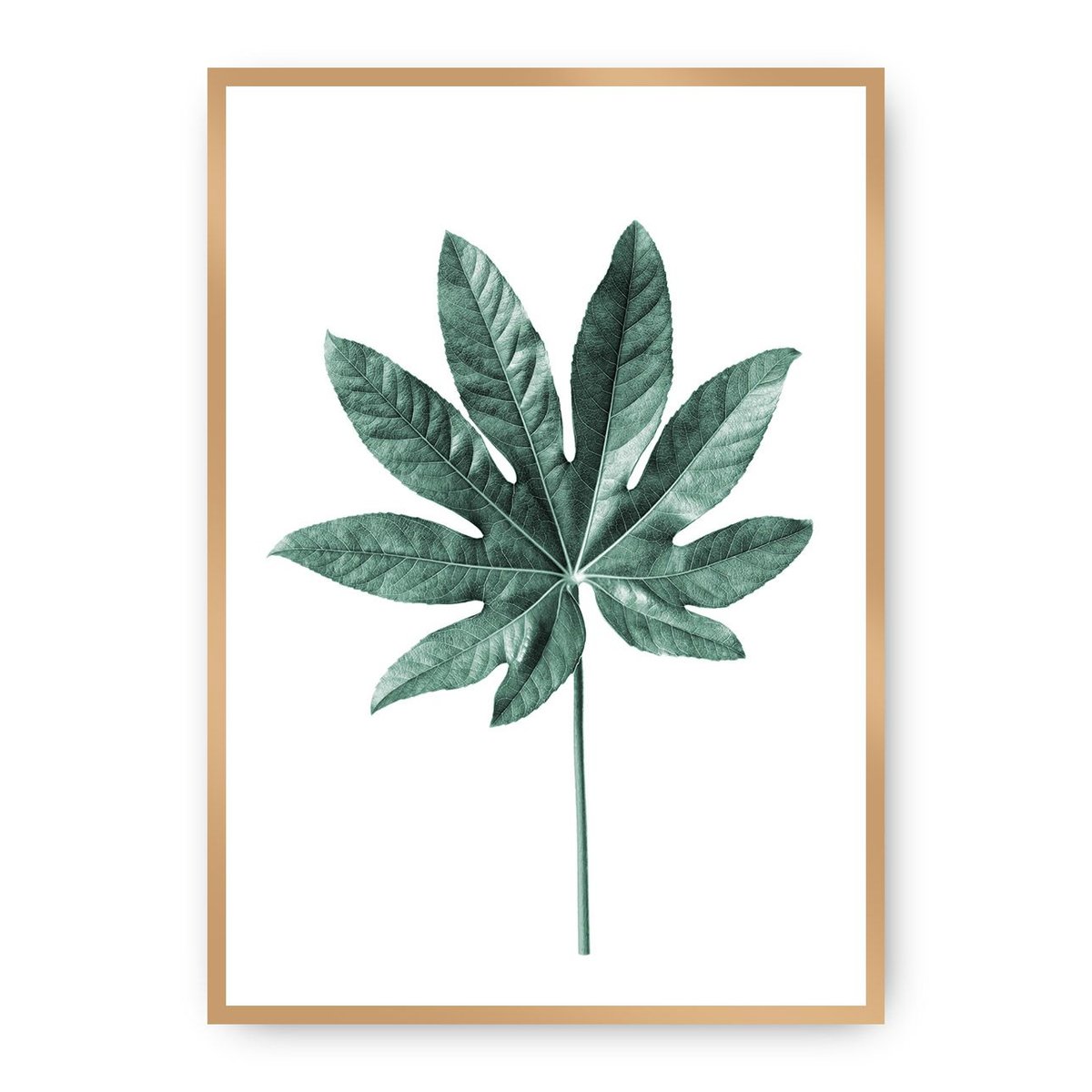 Dekoria Dekoria Plakat Leaf Emerald Green 21 x 30 cm Ramka Złota 218A-000-01