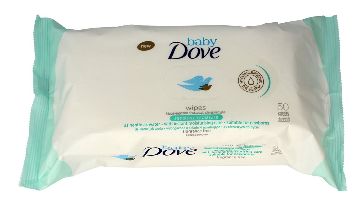 Dove Dove Baby Sensitive Moisture Wipes nawilżane chusteczki oczyszczające 50szt