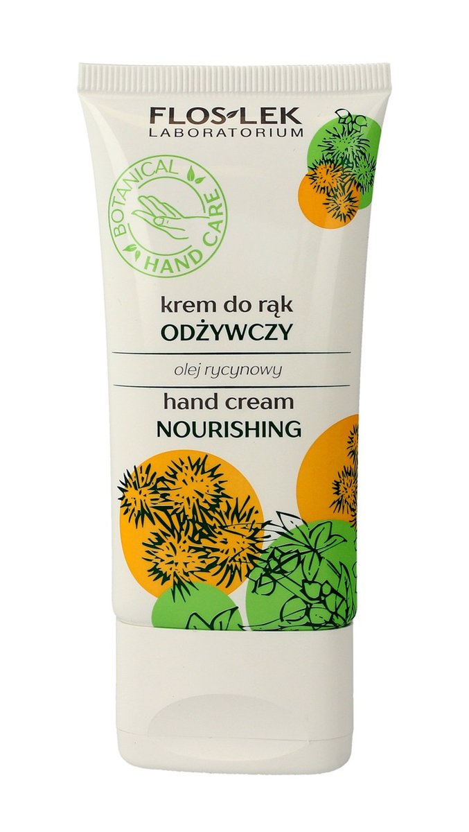 Flos-Lek Floslek Hand Care Botanical Krem do rąk odżywczy Olej Rycynowy 50ml