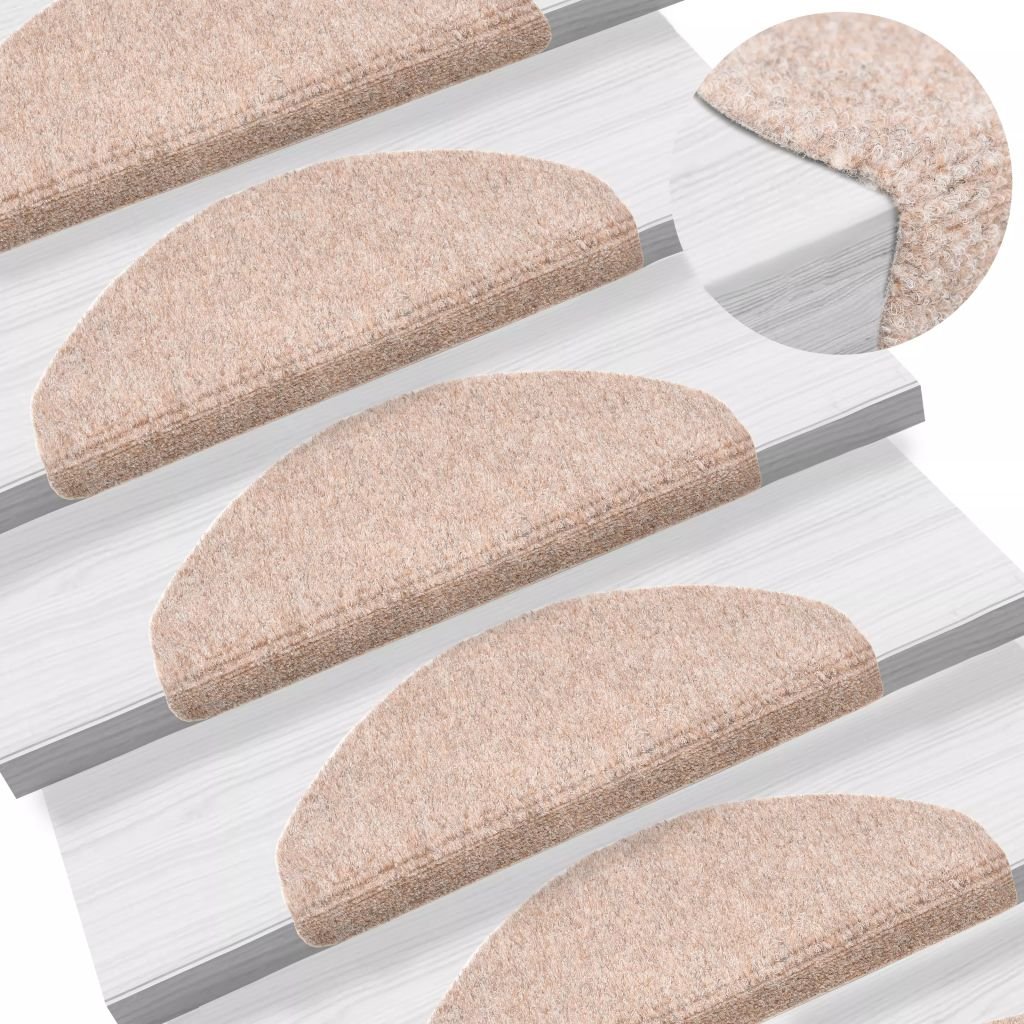 vidaXL Samoprzylepne nakładki na schody, 15 szt., 65x21x4 cm, brązowe