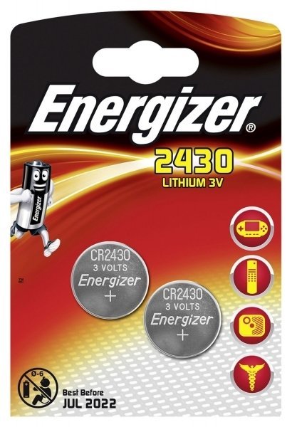 Energizer Ogniwo guzikowe CR 2430 Lit CR2430 2er 290 mAh 3 V 2 szt