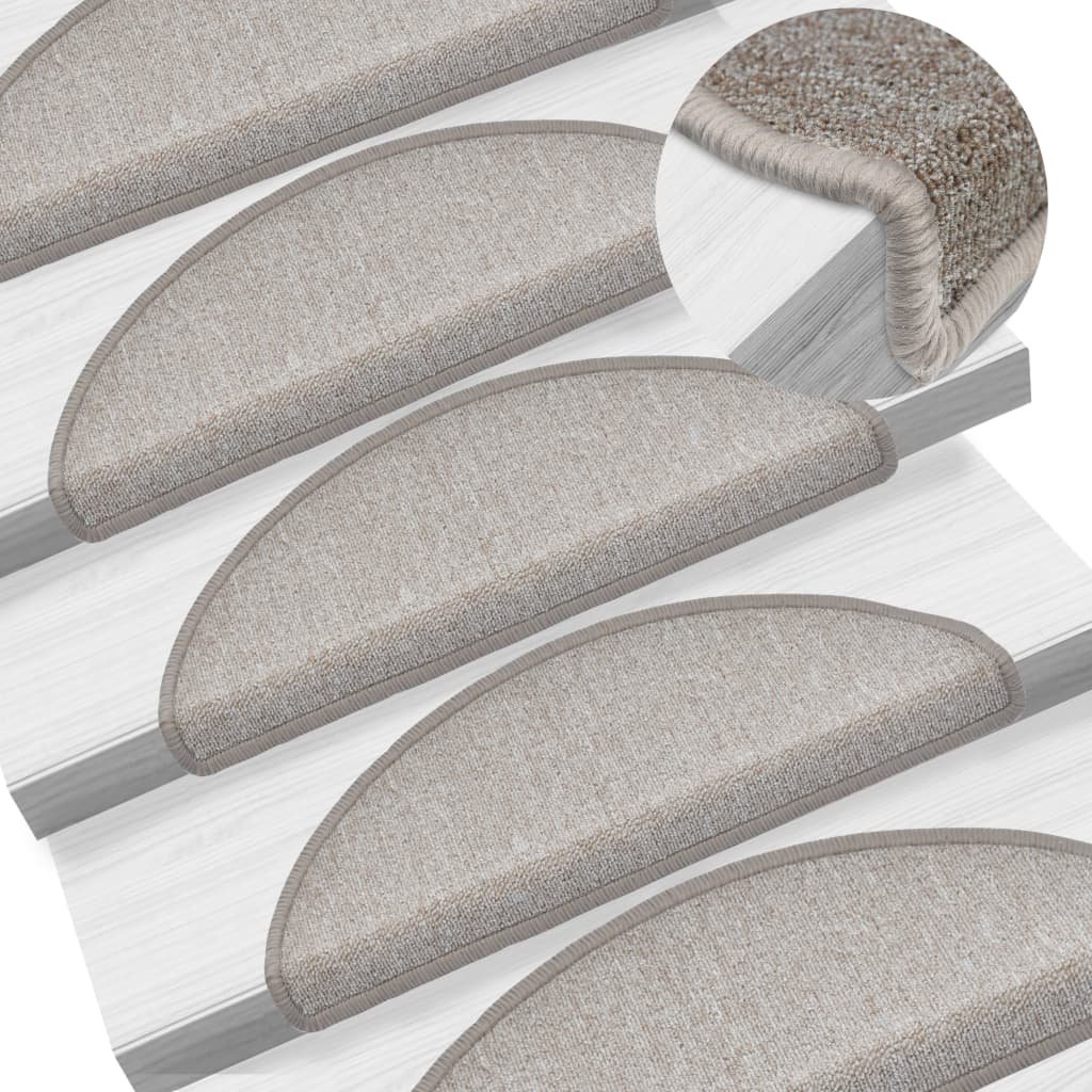 vidaXL Nakładki na schody, 15 szt., 65 x 24 x 4 cm, taupe Nakładki na schody, 15 szt., 65 x 24 x 4 cm, taupe