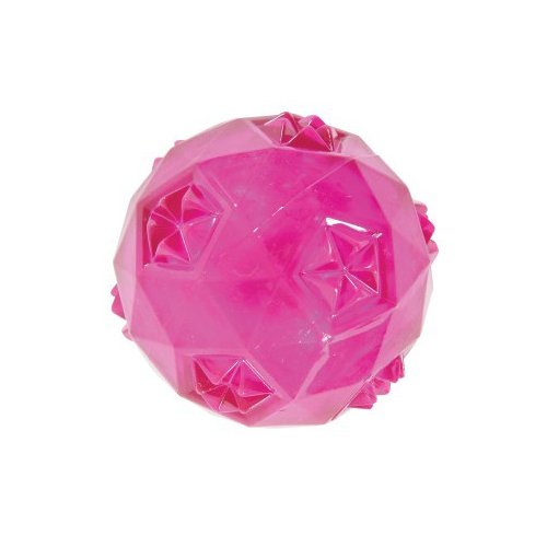 Zolux Piłka gumowa Pop z dźwiękiem różowa 7,5cm PZOL103