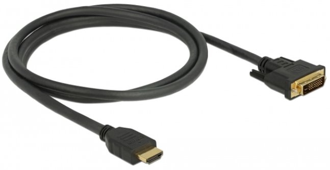 Delock 85653 Dwukierunkowy kabel HDMI do DVI-D 24+1 1,5 m czarny