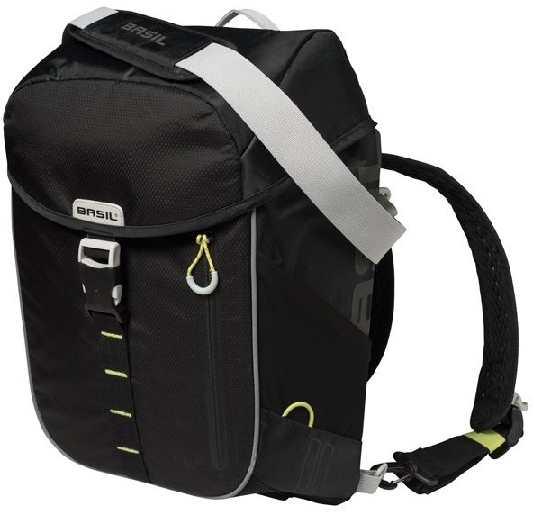 Basil Miles Daypack, pojedyncza torba, 14L, Black Lime, czarny BAS17750