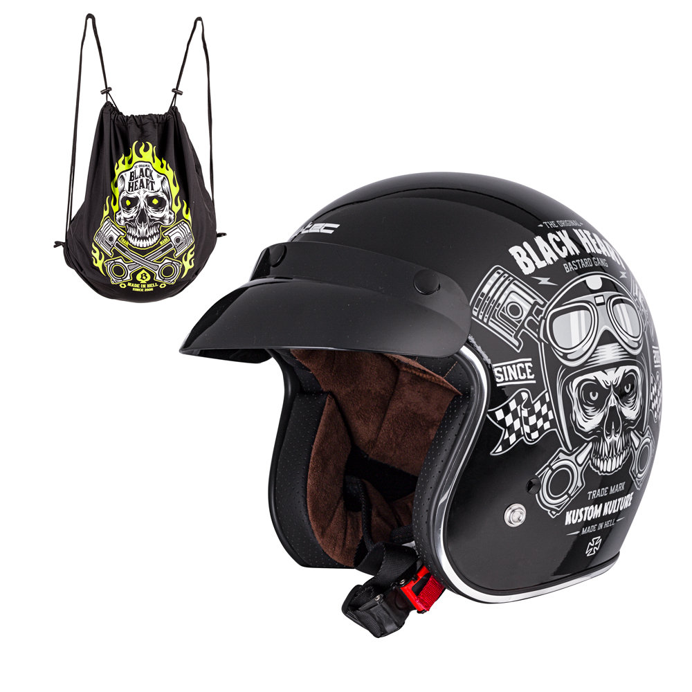 W-TEC KASK MOTOCYKLOWY OTWARTY CHOPPER V541 ROZM S 55-56) CZARN-MAT