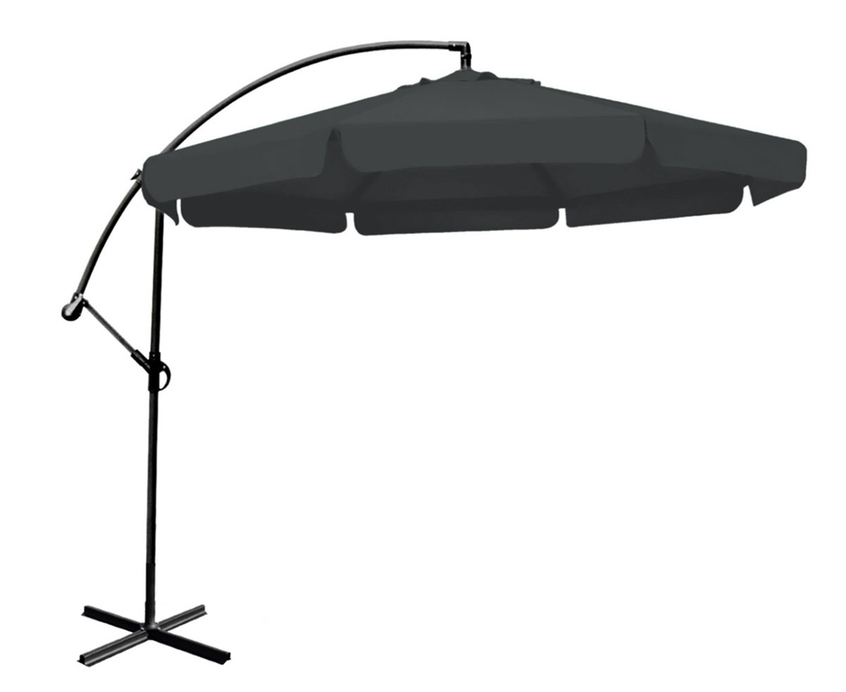 GoodHome Duży parasol ogrodowy składany 350 cm Goodhome Szary - Darmowe płatności online! DP-HG300 DARK GREY