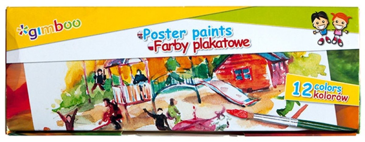 GIMBOO Farby plakatowe 12x20ml mix kolorów 7101BTS17-99