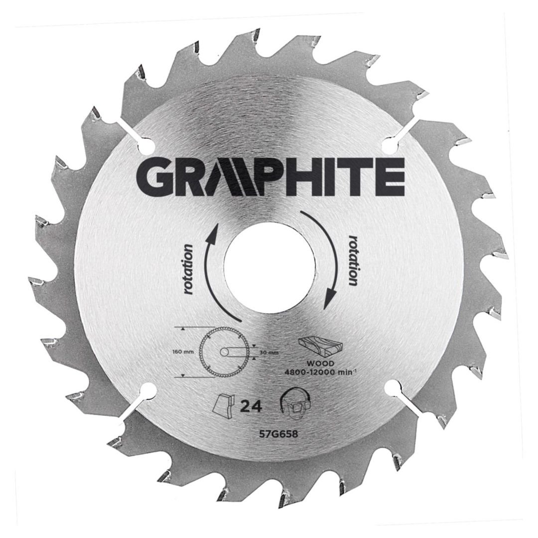 Graphite Tarcza do pilarki, widiowa, 160 x 30 mm, 24 zęby TOP-57H658