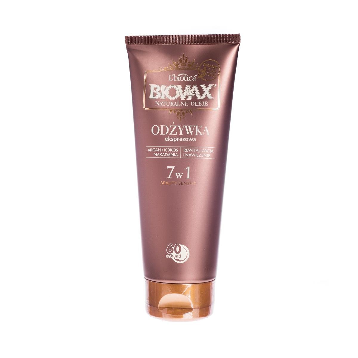 Lbiotica L'BIOTICA ODŻYWKA EKSPRESOWA 7W1 NATURALNE OLEJE ARGAN MAKADAMIA KOKOS 200 ml 7056299