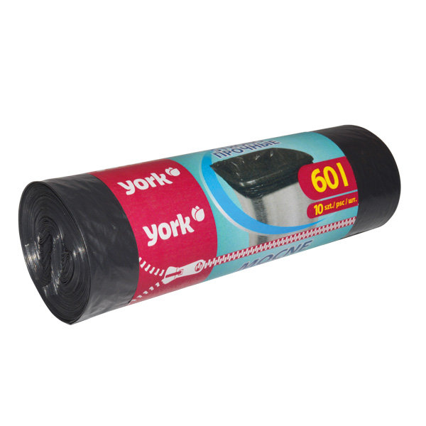 York Worki na śmieci mocne 60 l 10 szt 90520