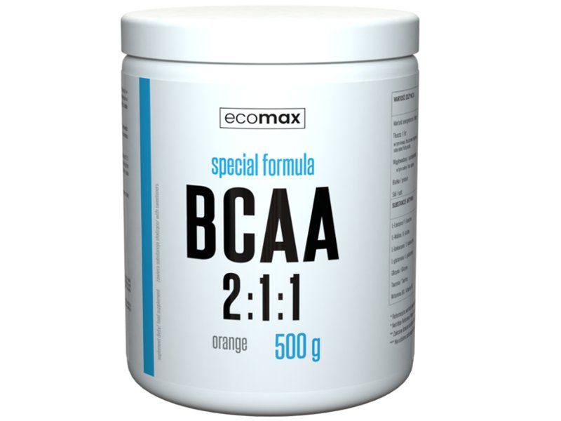 BCAA 2:1:1 ECOMAX 500 g Pomarańcza