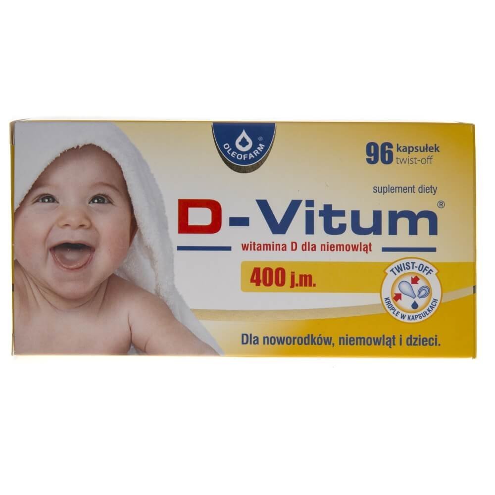 Oleofarm D-Vitum witamina D dla niemowląt 96 szt.