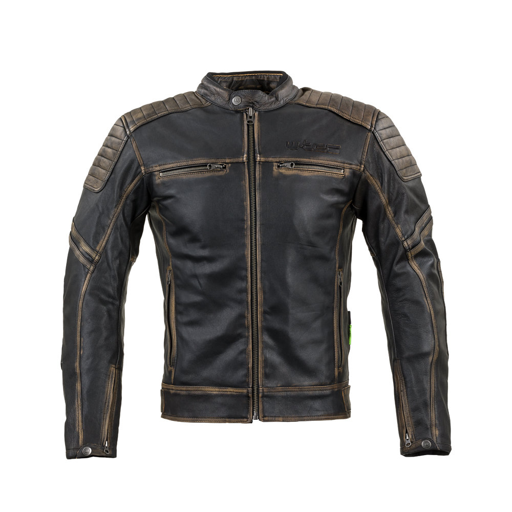Vintage W-TEC Skórzana kurtka motocyklowa W-TEC Mungelli, Brązowy 6XL 19235-6XL