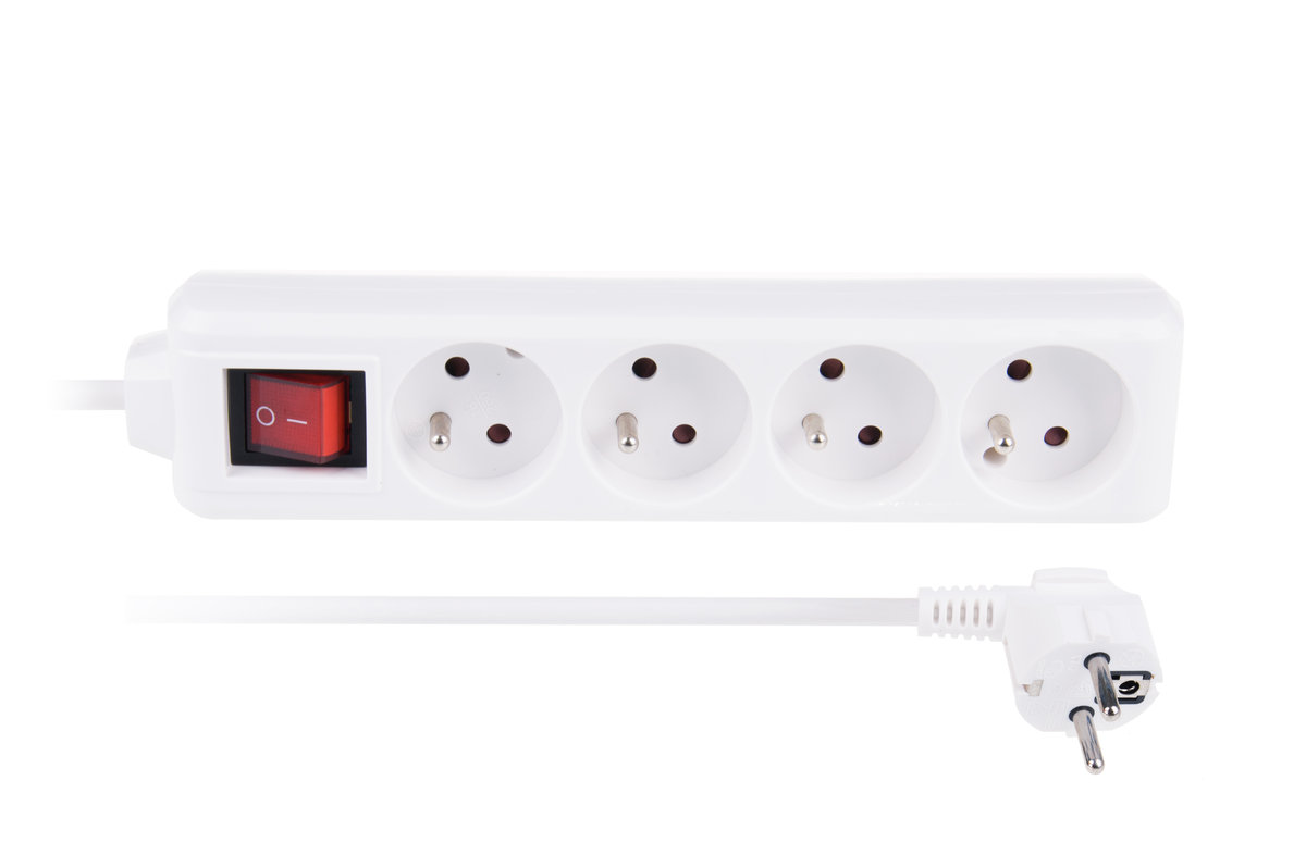 HBF Libox 4 gniazda + wyłącznik 16A IP20 LB0083-1,5 Libox 1,5m