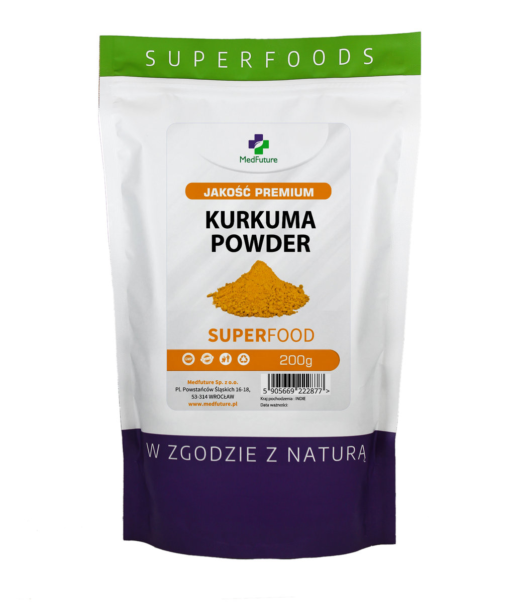 Medfuture Kurkuma PREMIUM mielona 100% naturalna - 200 g