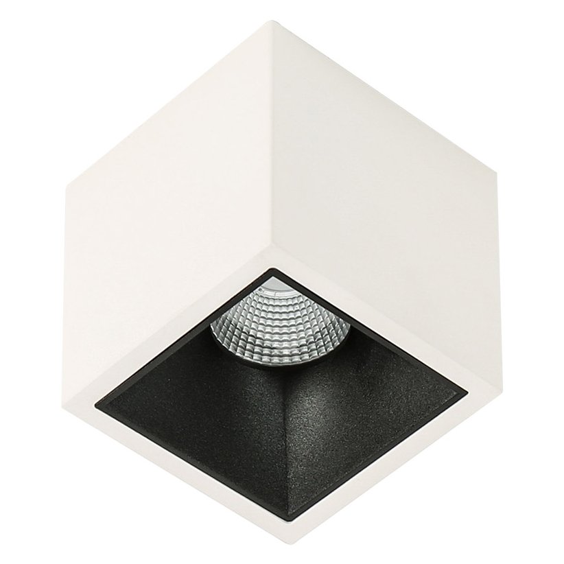 Italux Spot LAMPA sufitowa ALDEN SLC78001/18W 3000K WH+BL metalowa OPRAWA LED 18W downlight kostka biała czarna