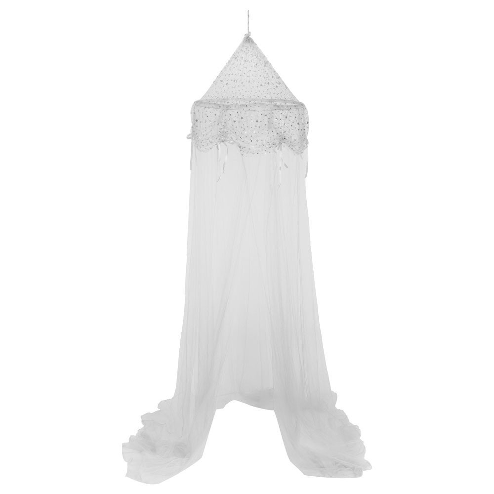 Atmosphera for kids Baldachim nad dziecięce łóżeczko lub kącik zabaw kolor szary GREY PRINCESS CANOPY 127182A