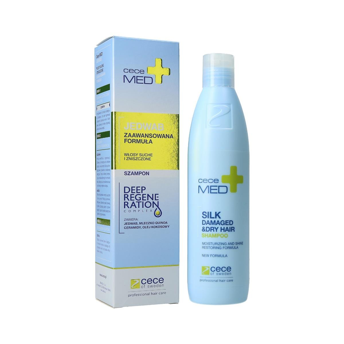 CeCe of Sweden Med Silk szampon nawilżający z jedwabiem, włosy suche, 300ml, 3100