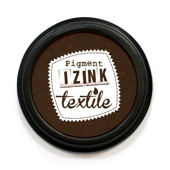 Poduszka z tuszem do tkanin, ciemnobrązowa
