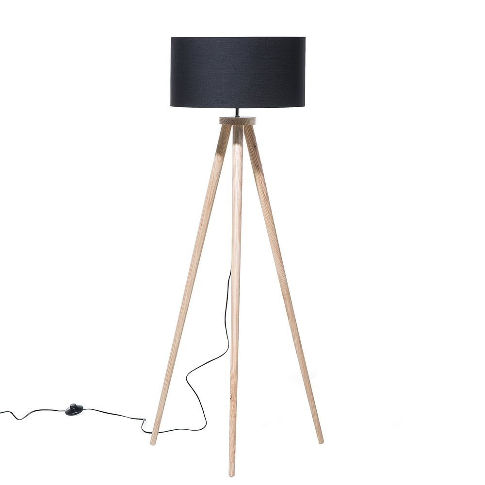 Beliani Lampa stojąca - podłogowa w kolorze czarnym oświetlenie NITRA